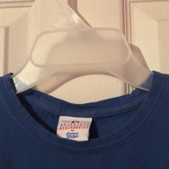 Texas Rangers Logo Graphic Blue T-Shirt Girls Large L 10/12 MLB Baseball Fun - Picture 2 of 12